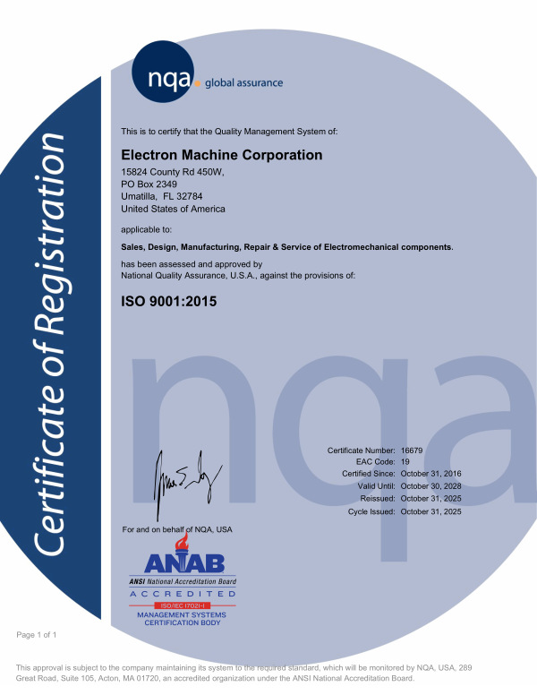 Electron Machine ISO9000:2015